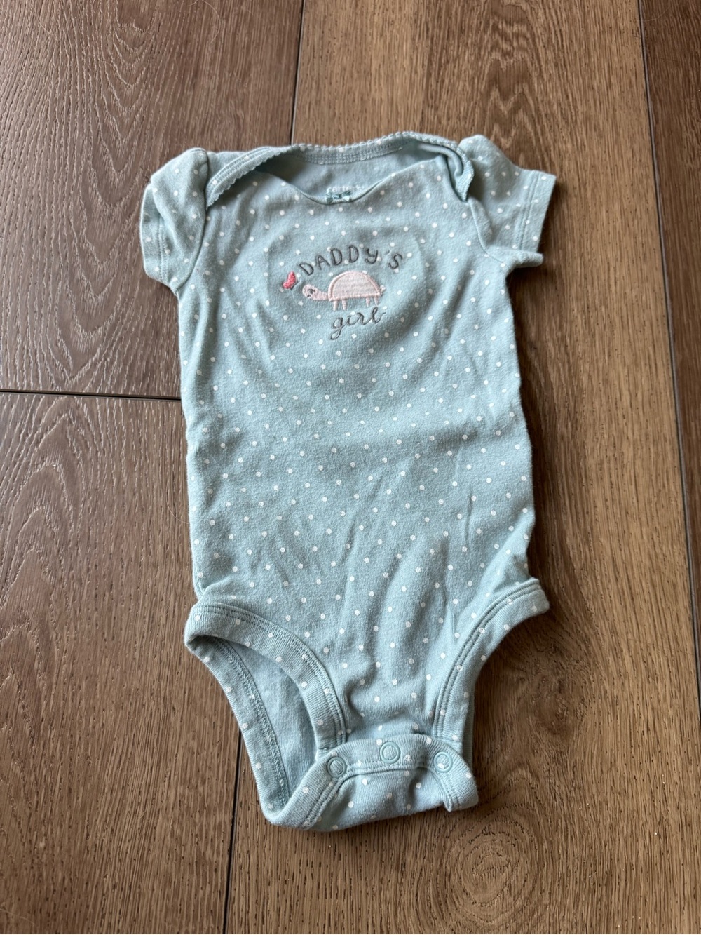 Daddy's Girl Polka Dot Baby One-Piece Bodysuit - Blue